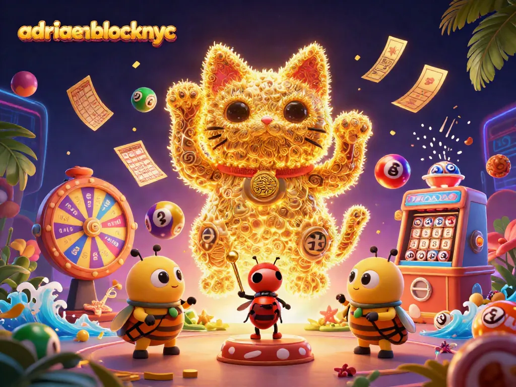 Engage in winning strategies at adriaenblocknyc with dynamic lottery elements and a lucky cat theme
