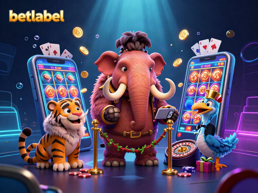 Join the vibrant gambling scene at betlabel with colorful slot games and exciting characters.